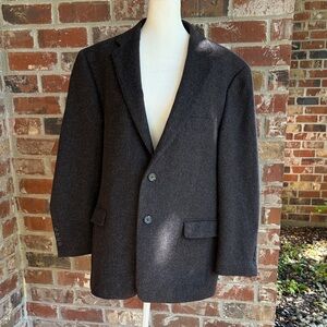 Turnbury 100% Camel hair Classic Charcoal Grey Men's Blazer 44S